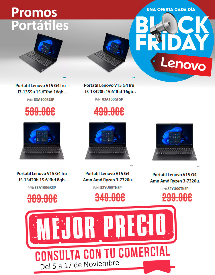 Oferta BF Portátiles Lenovo en Desyman