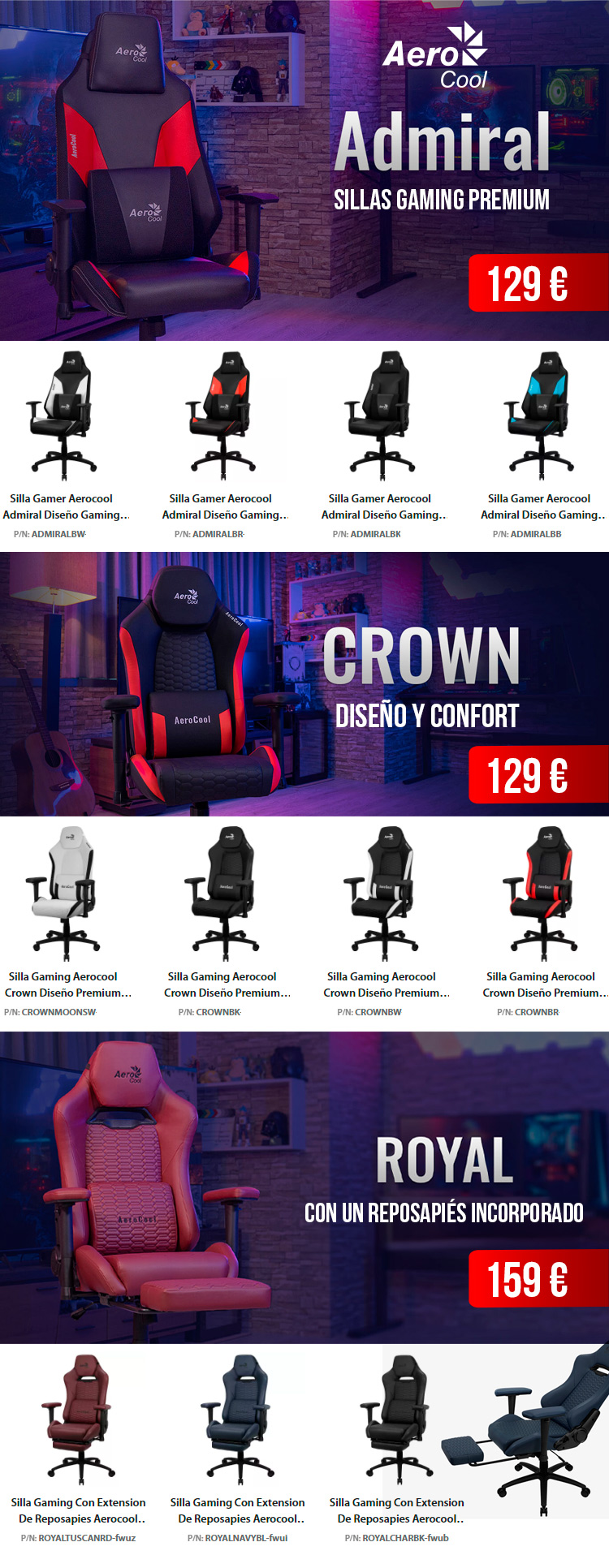 AeroCool Sillas Gaming en Desyman